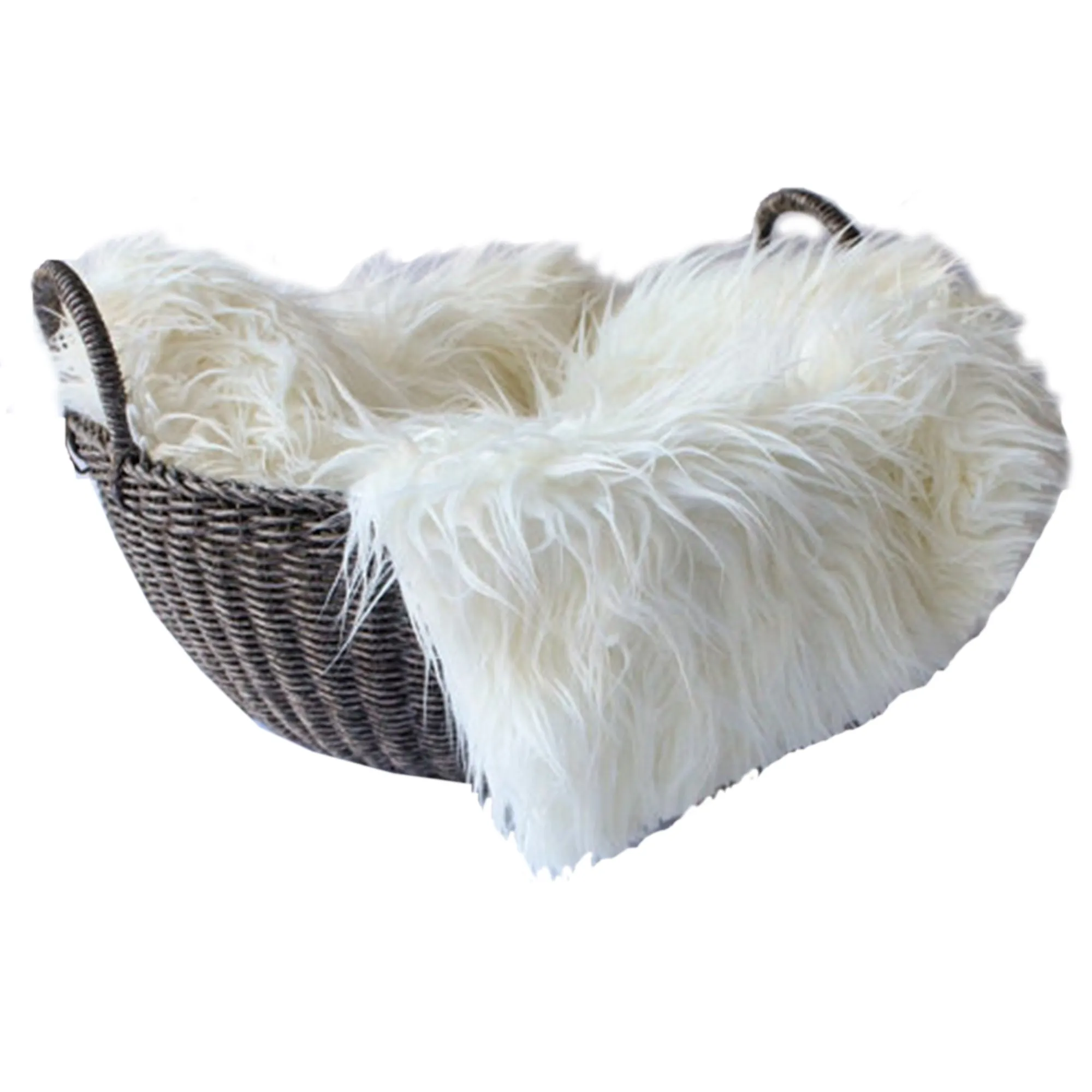 Babymoon Baby Kids Photoshoot Fur Blanket Props | Offwhite