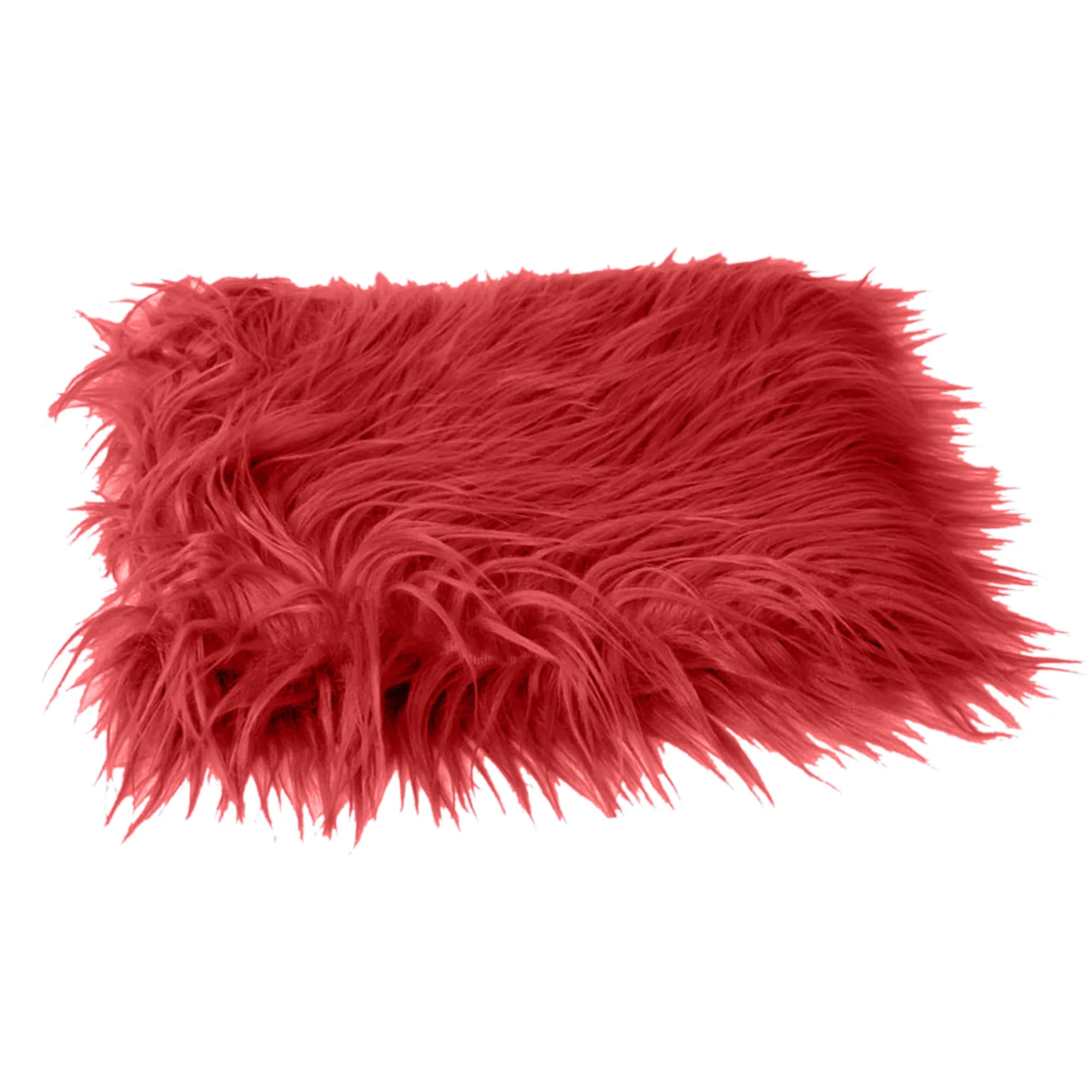 Babymoon Baby Kids Photoshoot Fur Blanket Props | Red