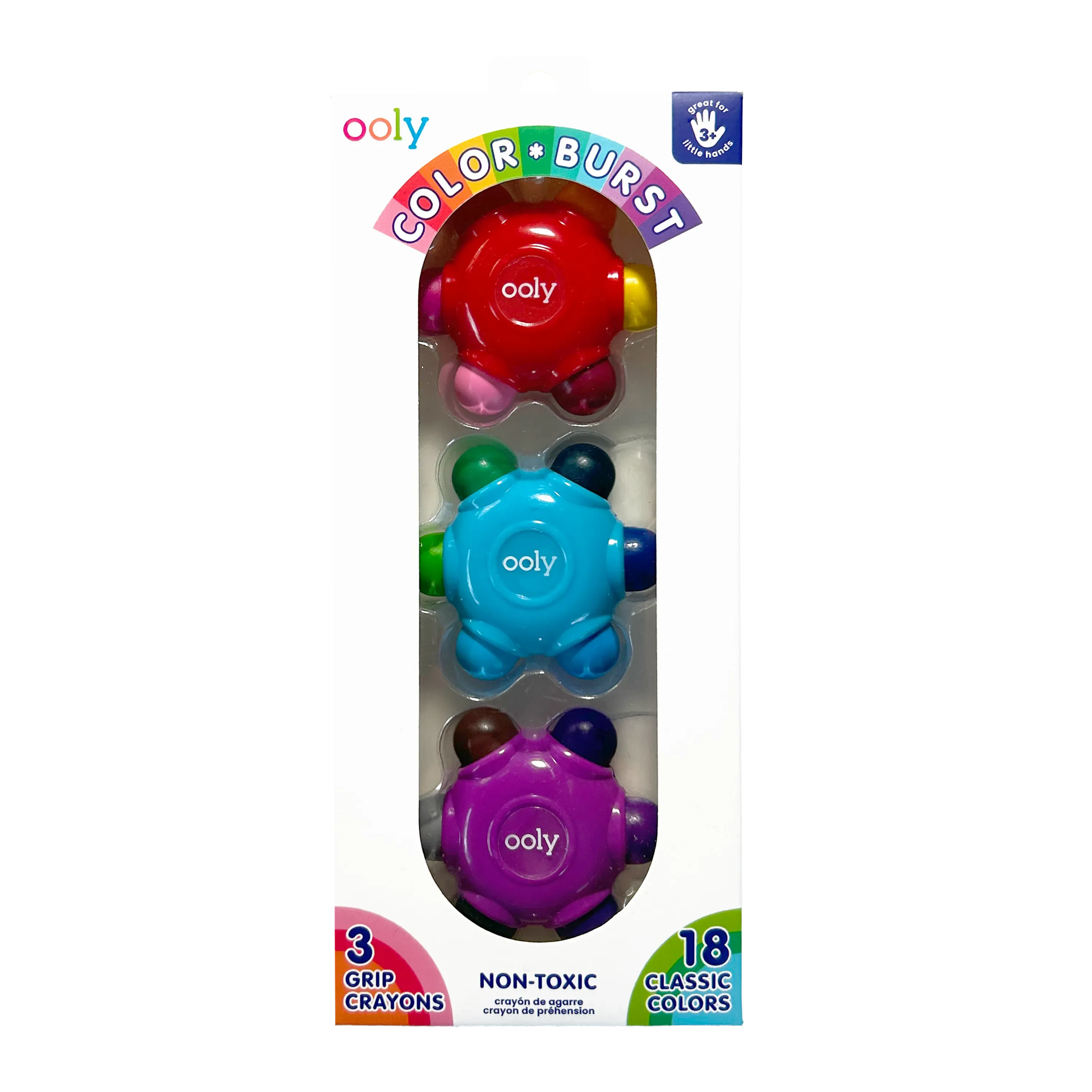 Color Burst Easy Grip Crayons (Set of 3)