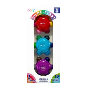 Color Burst Easy Grip Crayons (Set of 3)