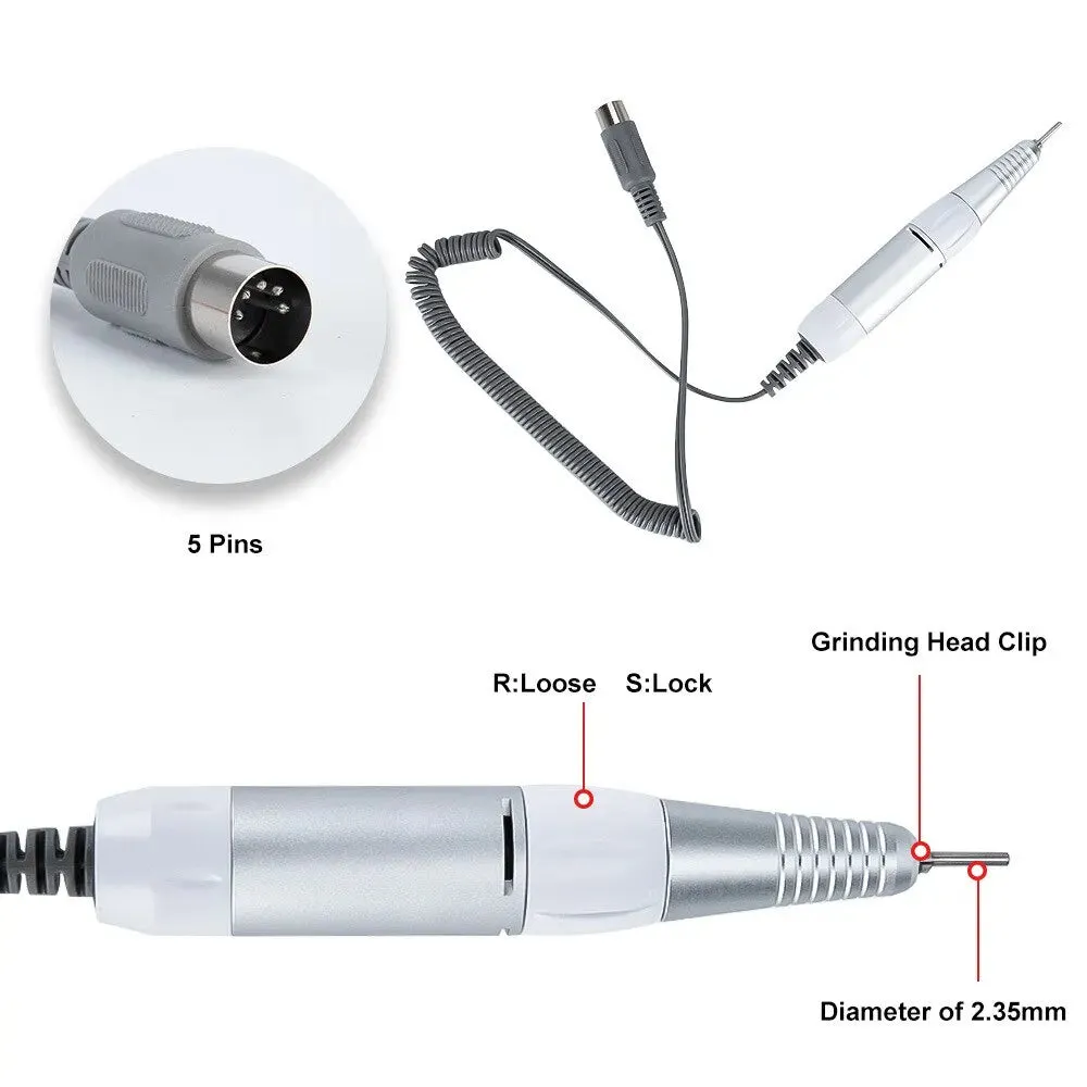Electric Nail Drill Handle 35000rpm 5pins
